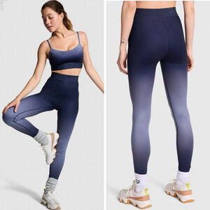 Victoria's Secret PINK Victoria's Secret XL Navy Light Blue Ombre Leggings NEW
